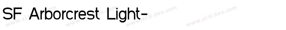 SF Arborcrest Light字体转换